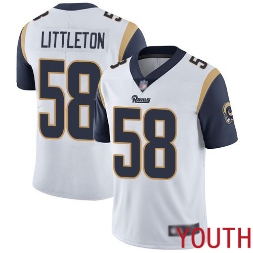 Los Angeles Rams Limited White Youth Cory Littleton Road Jersey NFL Football #58 Vapor Untouchable